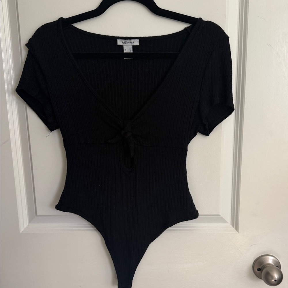 Revamped Charcoal Ribbed Top